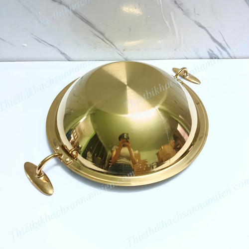 Nồi Lẩu Inox Vàng 2 Ngăn 2 Quai NT0702013