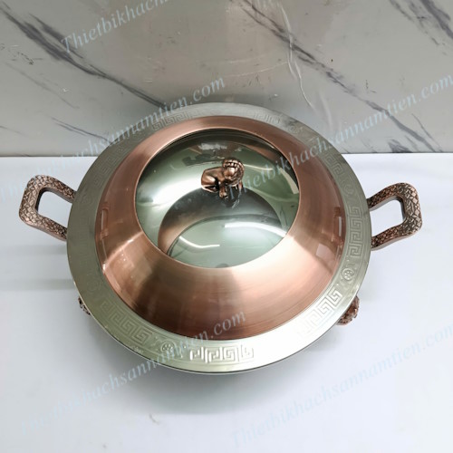Nồi Lẩu Màu Đồng Cổ Điển Size 30cm NT0702016