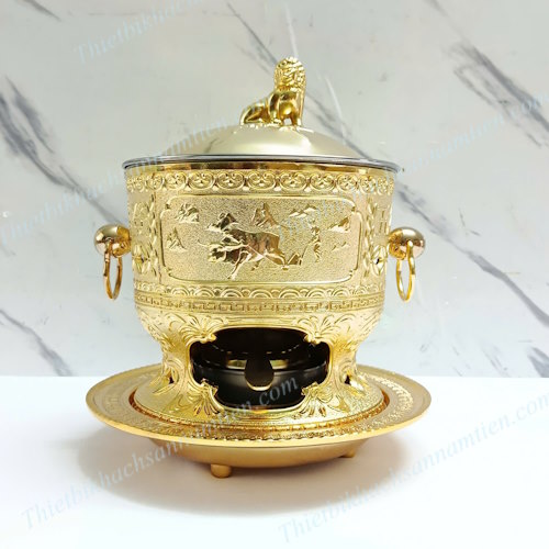 Nồi Lẩu Sư Tử Vàng Hoàng Gia - Nồi Lẩu Inox 304 Cổ Điển