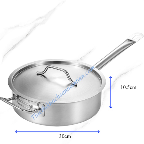 Nồi Nấu Sốt Inox 3 Đáy Thân Thấp Size 300 x H105mm NT0702059