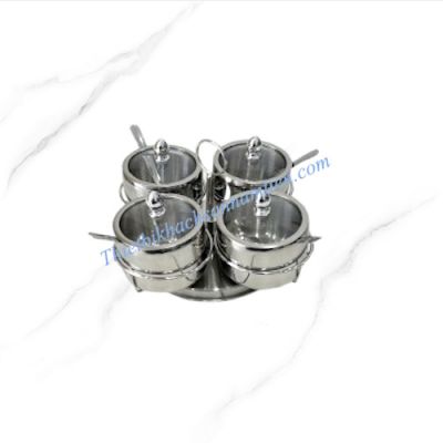 Bộ Đựng Gia Vị Bằng Inox 4 Ngăn NT0309181