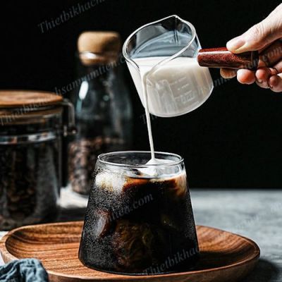 Ca Rót, Ly Rót Thủy Tinh Cán Gỗ Chia Vạch