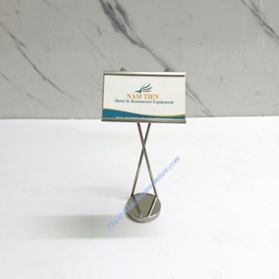 Cây Kẹp Menu Để Bàn Inox Chữ X