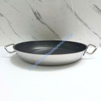 Chảo Inox Chống Dính 2 Quai 3 Đáy Size 40Cm