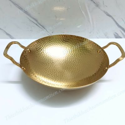Chảo Inox Vàng Vân Nổi Size 20cm, 25cm, 28cm NT0703026