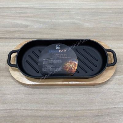 Dĩa Gang, Chảo Gang Bít Tết, Nướng Thịt BBQ Có Tay Cầm NT0710022