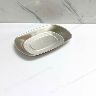 Dĩa Inox 304 Lòng Sâu Nhỏ, Dĩa Chữ Nhật Hàn Quốc NT0416043
