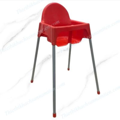 Ghế Trẻ Em Ngồi Nhà Hàng Bằng Nhựa Màu Đỏ