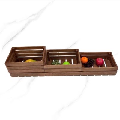 Khay Gỗ Trưng Bày Trái Cây, Bánh Mì Tiệc Buffet