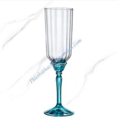 Ly Rượu Thủy Tinh Bormioli Rocco Florian 210ml  Màu Xanh 199421BCG