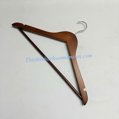 Móc Gỗ Áo Quần Khách Sạn Dày 20mm Màu Nâu NT0206134