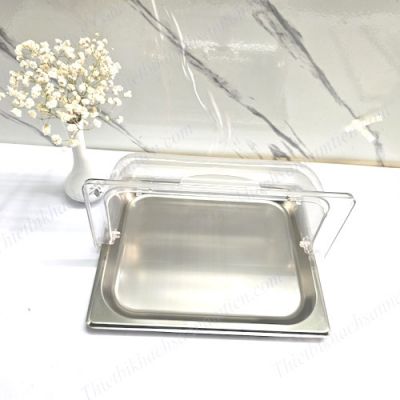 Nắp Đậy Thức Ăn Buffet PC Mở 2 Chiều Nhỏ NT0311019