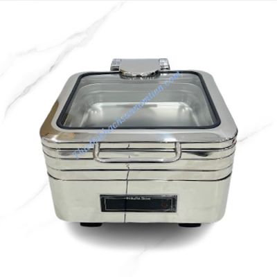 Nồi Hâm Buffet Điện Vuông Inox 304 Bảng Điều Khiển Cảm Ứng Chân Thấp