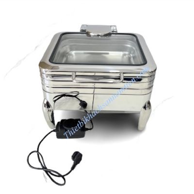 Nồi Hâm Buffet Điện Vuông Inox 304 Chân kỳ Lân