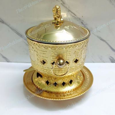 Nồi Lẩu Sư Tử Vàng Hoàng Gia - Nồi Lẩu Inox 304 Cổ Điển