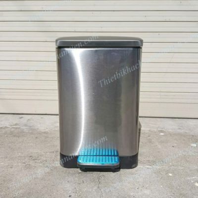 Thùng Rác Inox Đạp Chân 9L Phủ Nano Cao Cấp