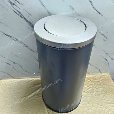 Thùng Rác Inox Tròn Nắp Lật NT0103024