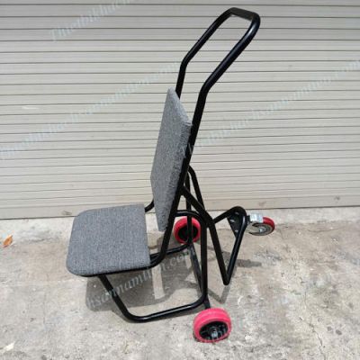 Xe Đẩy Ghế Nhà Hàng Khung Sắt Sơn Lót Xám