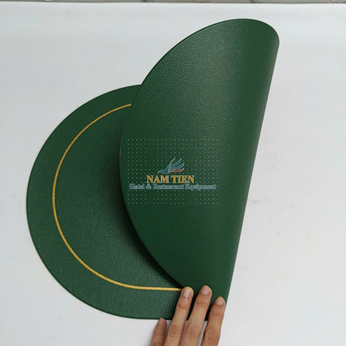 Tấm Lót Chén, Dĩa, Tách Da PU Cách Nhiệt, Chống Thấm