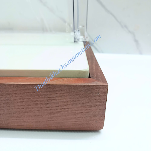 Thớt Gỗ Khay Sứ Nắp PC Trưng Bày Thức Ăn Buffet Chữ Nhật NT0309128