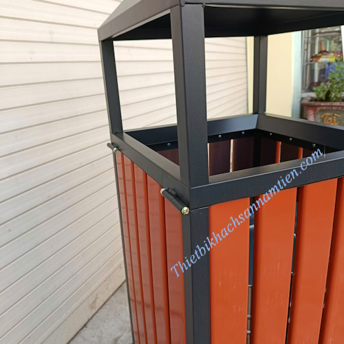 thùng rác gỗ ngoài trời đẹp