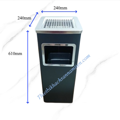thùng rác gạt tàn sắt sơn