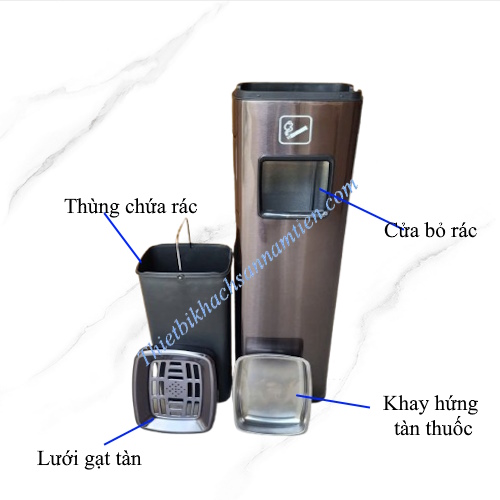 Thùng Rác Gạt Tàn Chữ Nhật Lớn NT0103076
