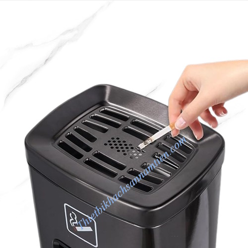 Thùng Rác Gạt Tàn Màu Đen Chữ Nhật NT0103074