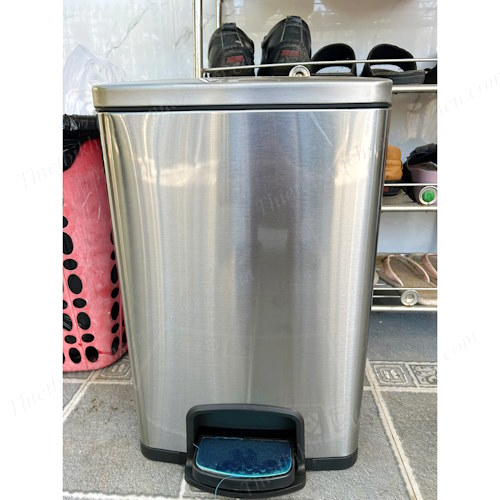 Thùng Rác Inox Đạp Chân 9L Phủ Nano Cao Cấp