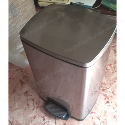 Thùng Rác Inox Đạp Chân 9L Phủ Nano Cao Cấp