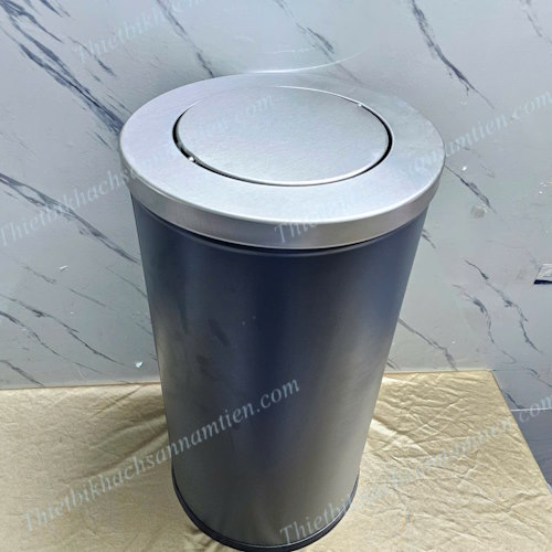 thùng rác nắp xoay bập bênh sắt sơn