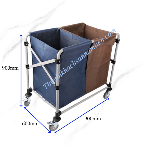 Xe Đẩy Đồ Vải 2 Ngăn Xếp Gọn Inox 201 NT0507028