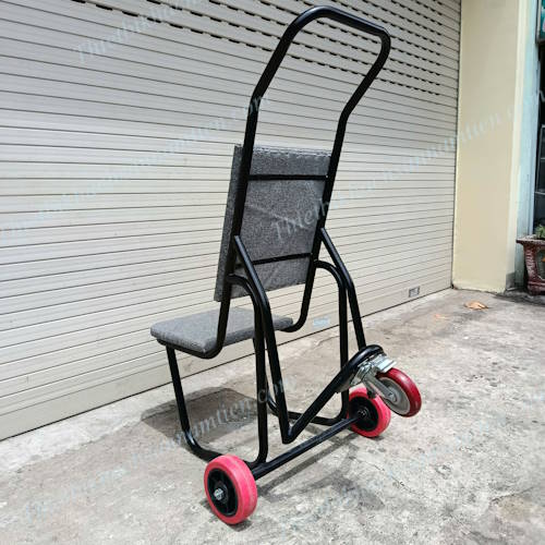 Xe Đẩy Ghế Nhà Hàng Khung Sắt Sơn Lót Xám